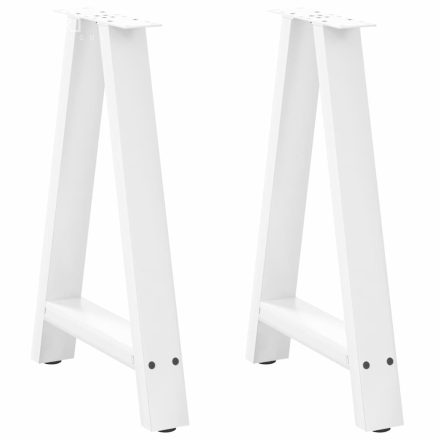 vidaXL 2 db fehér A-alakú étkezőasztal láb 50 x (72-73) cm acél étkezőasztal láb