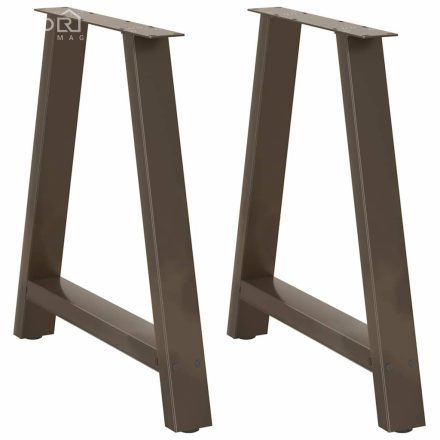 vidaXL 2 db A-alakú étkezőasztal láb 80x(72-73) cm acél étkezőasztal láb