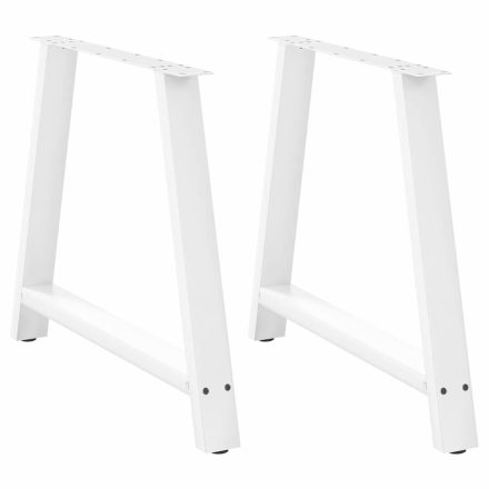 vidaXL 2 db A-alakú étkezőasztal láb fehér 90 x (72-73) cm acél étkezőasztal láb