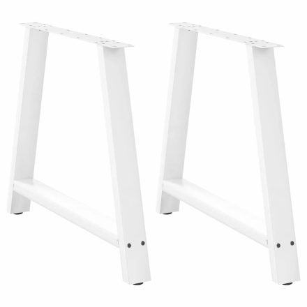 vidaXL 2 db A-alakú étkezőasztal láb fehér 100 x (72-73) cm acél étkezőasztal láb