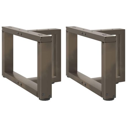 vidaXL 2 db fekete, T-alakú acél dohányzóasztal láb 40x25x(30-31) cm