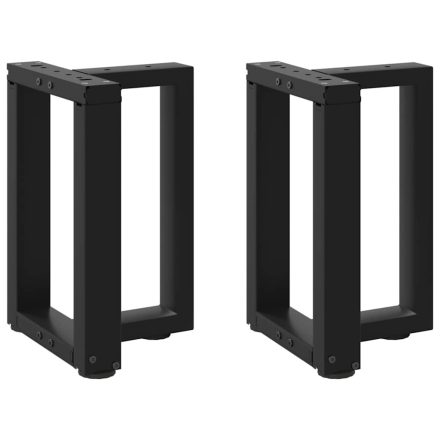 vidaXL 2 db fekete, T-alakú acél dohányzóasztal láb 28x25x(42-43) cm