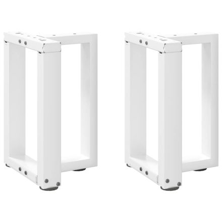 vidaXL 2 db fehér, T-alakú dohányzóasztal láb 38x25x(42-43) cm acél dohányzóasztal láb