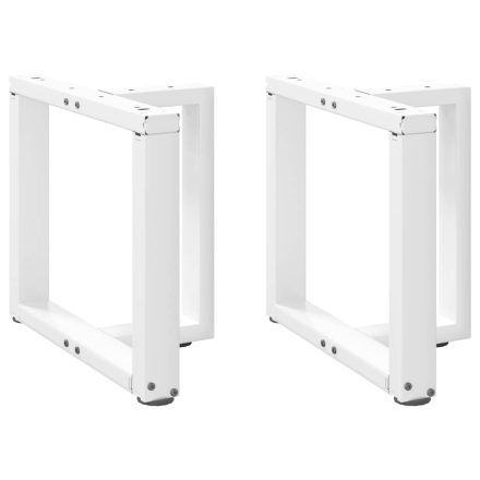 vidaXL 2 db fehér, T-alakú dohányzóasztal láb 50x25x(42-43) cm acél dohányzóasztal láb