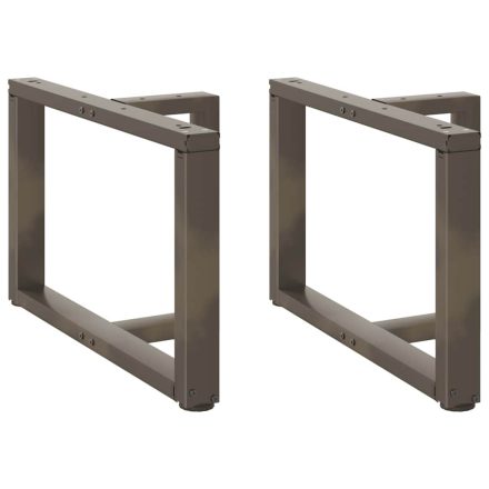 vidaXL 2 db fekete, T-alakú acél dohányzóasztal láb 60x25x(42-43) cm