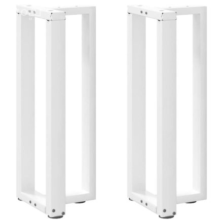 vidaXL 2 db fehér, T-alakú acél konzolasztal láb 25x28x(72-73) cm