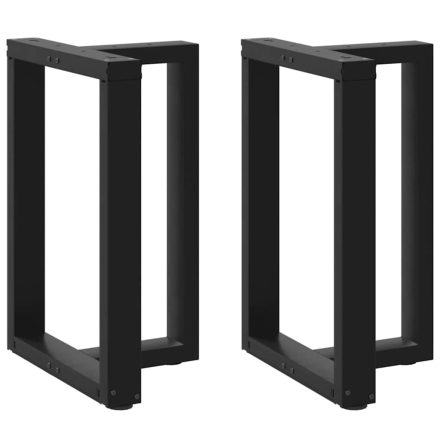 vidaXL 2 db fekete, T-alakú acél étkezőasztal láb 50x35x(72-73) cm