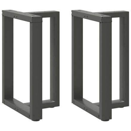 vidaXL 2 db antracitszürke, T-alakú acél étkezőasztal láb 60x35x(72-73) cm