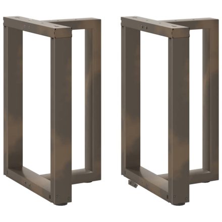 vidaXL 2 db fekete, T-alakú acél étkezőasztal láb 60x35x(72-73) cm