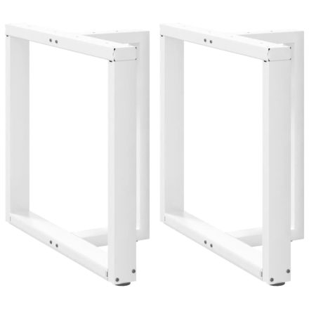vidaXL 2 db fehér, T-alakú étkezőasztal láb 70x35x(72-73) cm acél étkezőasztal láb