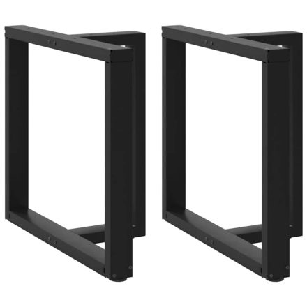 vidaXL 2 db fekete, T-alakú étkezőasztal láb 80x35x(72-73) cm acél étkezőasztal