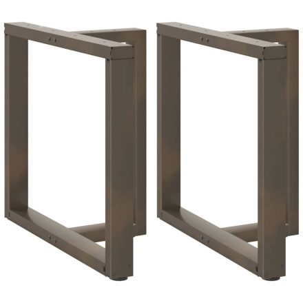 vidaXL 2 db fekete, T-alakú étkezőasztal láb 80x35x(72-73) cm acél étkezőasztal