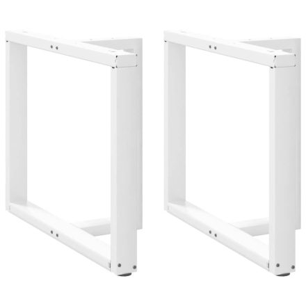 vidaXL 2 db fehér, T-alakú étkezőasztal láb 90x35x(72-73) cm acél étkezőasztal láb