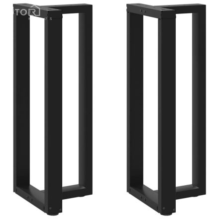 vidaXL 2 db fekete, T-alakú acél bárasztalláb 40x35x(100-101) cm