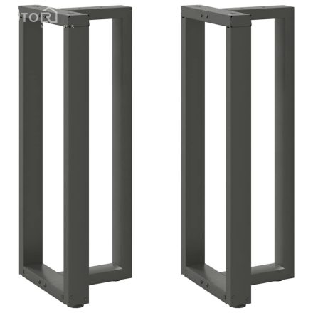 vidaXL 2 db antracitszürke T-alakú acél bárasztalláb 40x35x(100-101) cm