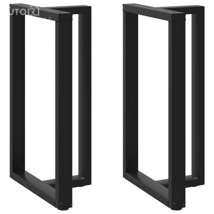 vidaXL 2 db fekete, T-alakú acél bárasztalláb 60x35x(100-101) cm