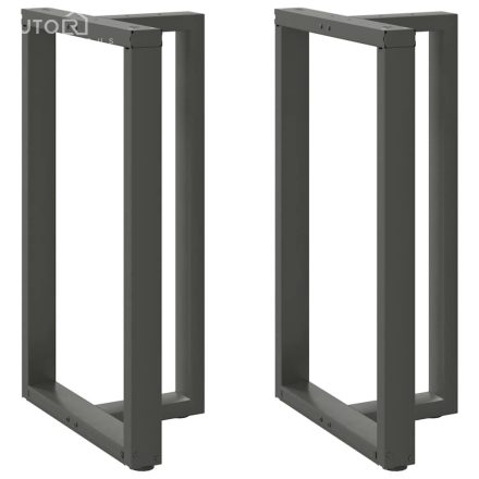 vidaXL 2 db antracitszürke T-alakú acél bárasztalláb 60x35x(100-101) cm