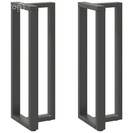 vidaXL 2 db antracitszürke T-alakú acél bárasztalláb 40x35x(110-111) cm