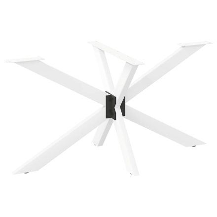 vidaXL pók alakú étkezőasztal láb fehér 150x78x(72-73) cm acél