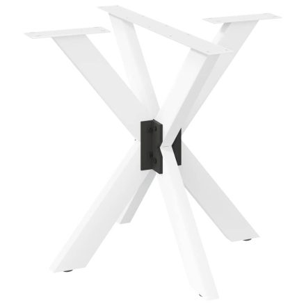 vidaXL pók alakú étkezőasztal láb fehér 85x85x(72-73) cm acél