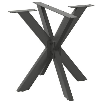 vidaXL antracit színű, pók alakú étkezőasztal láb acélból 85x85x(72-73) cm