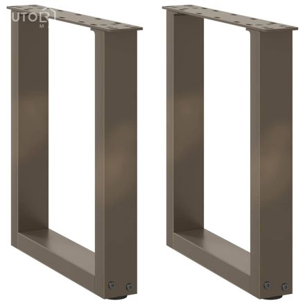 vidaXL 2 db U alakú natúr acél dohányzóasztal láb 28 x (42-43) cm