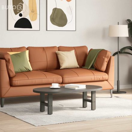 vidaXL 2 db antracitszürke acél dohányzóasztal láb 30x(30-31) cm