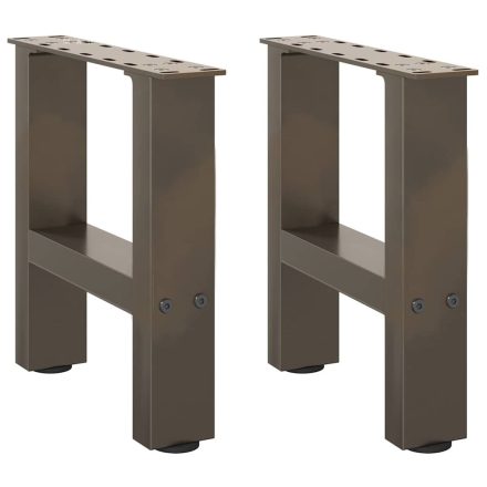 vidaXL 2 db natúr acél dohányzóasztal láb 30 x (30-31) cm acél