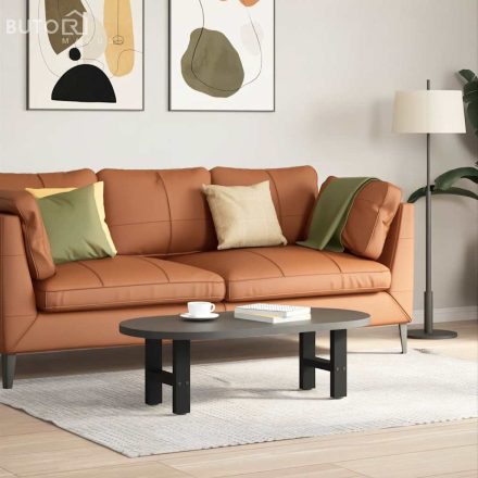 vidaXL 2 db fekete acél dohányzóasztal láb 40 x (30-31) cm