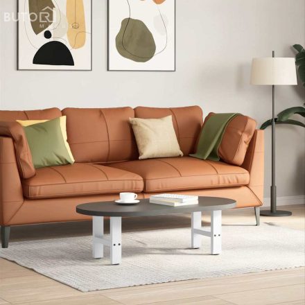 vidaXL 2 db fehér dohányzóasztal láb 40 x (30-31) cm acél