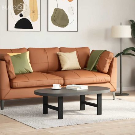 vidaXL 2 db fekete acél dohányzóasztal láb 50 x (30-31) cm