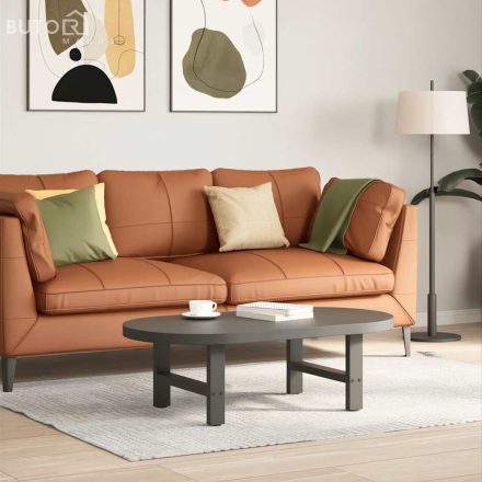 vidaXL 2 db antracitszürke acél dohányzóasztal láb 50x(30-31) cm