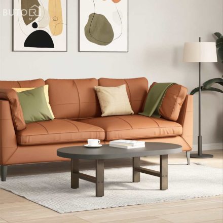 vidaXL 2 db natúr acél dohányzóasztal láb 50 x (30-31) cm acél