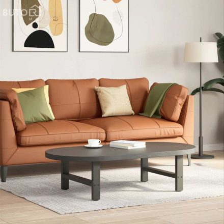 vidaXL 2 db antracitszürke acél dohányzóasztal láb 60 x (30-31) cm