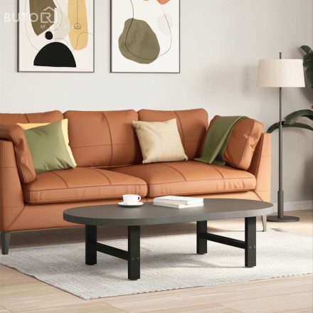vidaXL 2 db fekete acél dohányzóasztal láb 70 x (30-31) cm