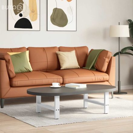 vidaXL 2 db fehér dohányzóasztal láb 70 x (30-31) cm acél