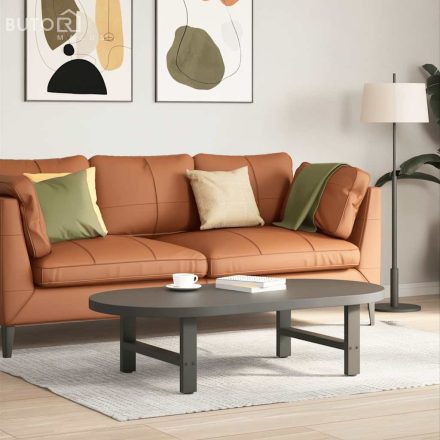 vidaXL 2 db antracitszürke acél dohányzóasztal láb 70 x (30-31) cm