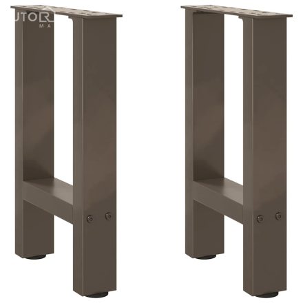 vidaXL 2 db natúr acél dohányzóasztal láb 28 x (42-43) cm acél