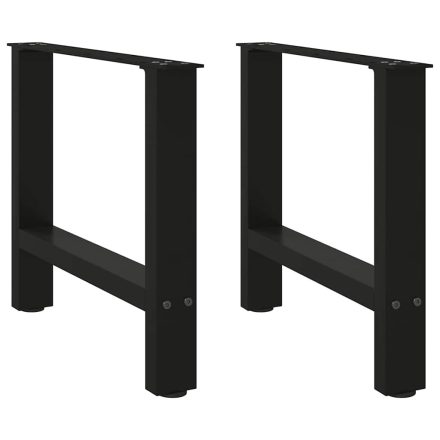 vidaXL 2 db fekete acél dohányzóasztal láb 60 x (42-43) cm