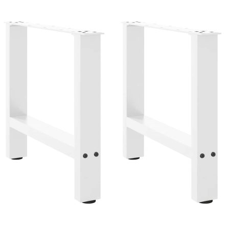 vidaXL 2 db fehér dohányzóasztal láb 60 x (42-43) cm acél