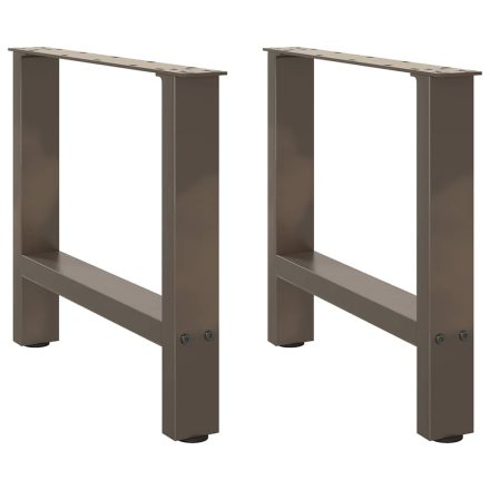 vidaXL 2 db natúr acél dohányzóasztal láb 60 x (42-43) cm acél