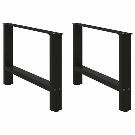vidaXL 2 db fekete acél dohányzóasztal láb 70 x (42-43) cm