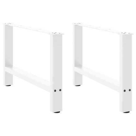 vidaXL 2 db fehér dohányzóasztal láb 70 x (42-43) cm acél