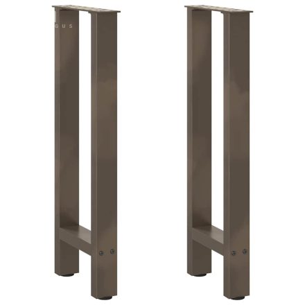 vidaXL 2 db natúr acél konzolasztal láb 38x(72-73) cm acél