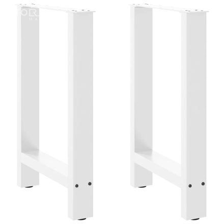 vidaXL 2 db fehér étkezőasztal láb 60 x (72-73) cm acél