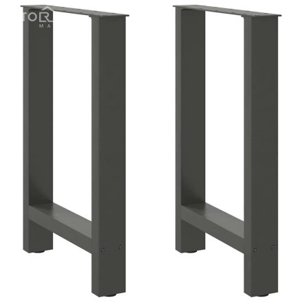 vidaXL 2 db antracitszürke acél étkezőasztalláb 60x(72-73) cm