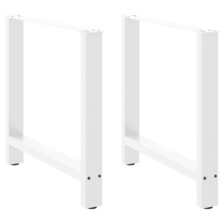 vidaXL 2 db fehér étkezőasztal láb 80 x (72-73) cm acél étkezőasztal láb