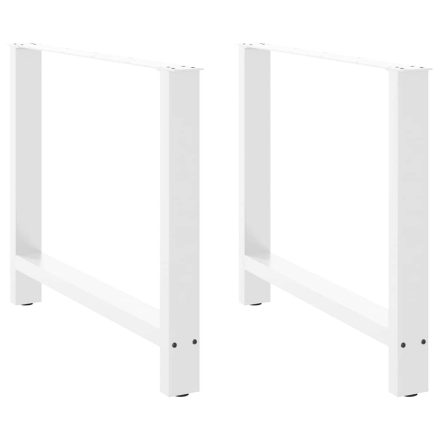 vidaXL 2 db fehér étkezőasztal láb 100 x (72-73) cm acél étkezőasztal láb