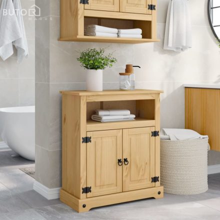 vidaXL Corona tömör fenyőfa fürdőszobaszekrény 70 x 33 x 80 cm