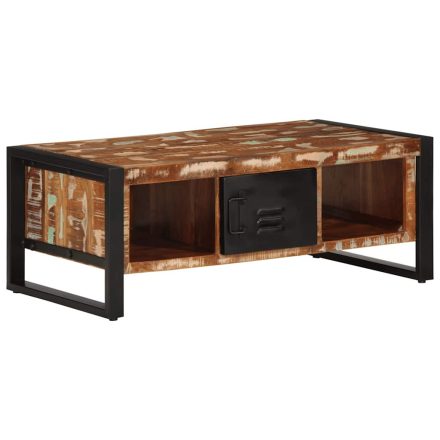 vidaXL dohányzóasztal többszínű 90x50x36cm tömörfa újrahasznosított fa